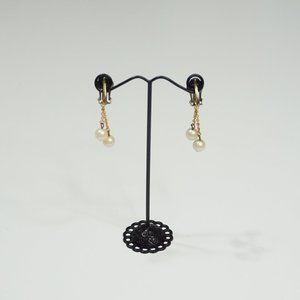 2/$30 - Vintage Dangling Pearl Clip-On Earrings